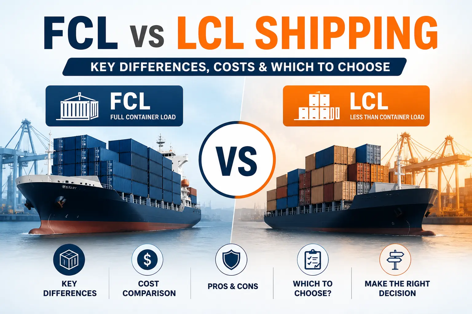 FCL vs LCL Shipping Key Differences, Costs and Which to Choose