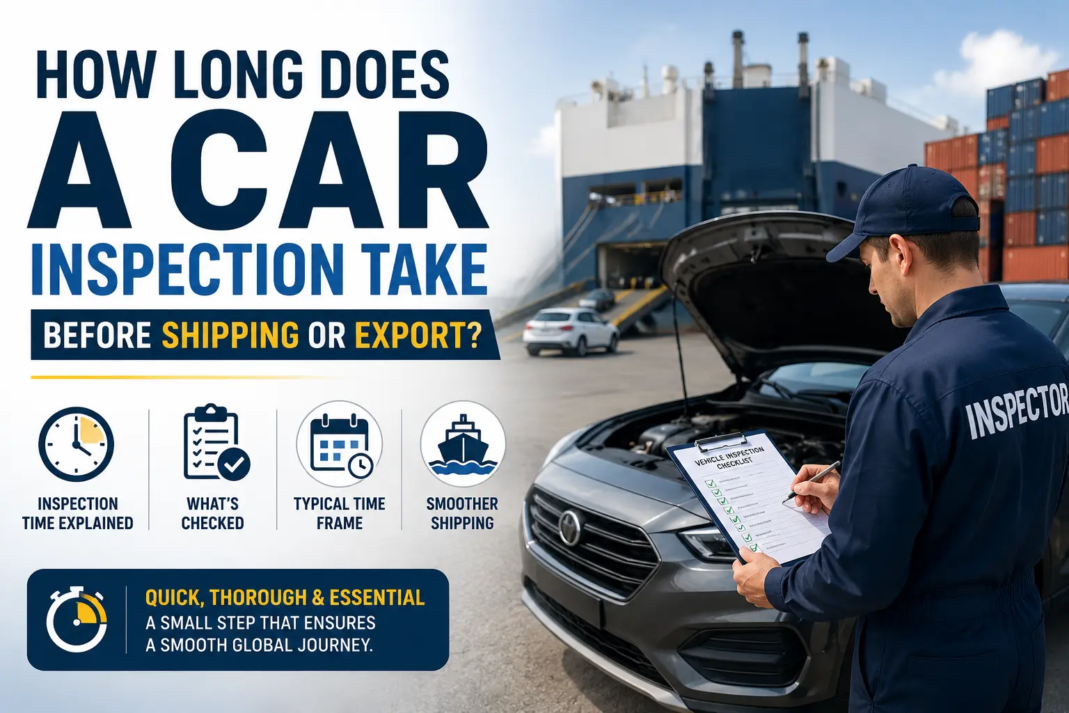 How Long Does a Car Inspection Take Before Shipping or Export