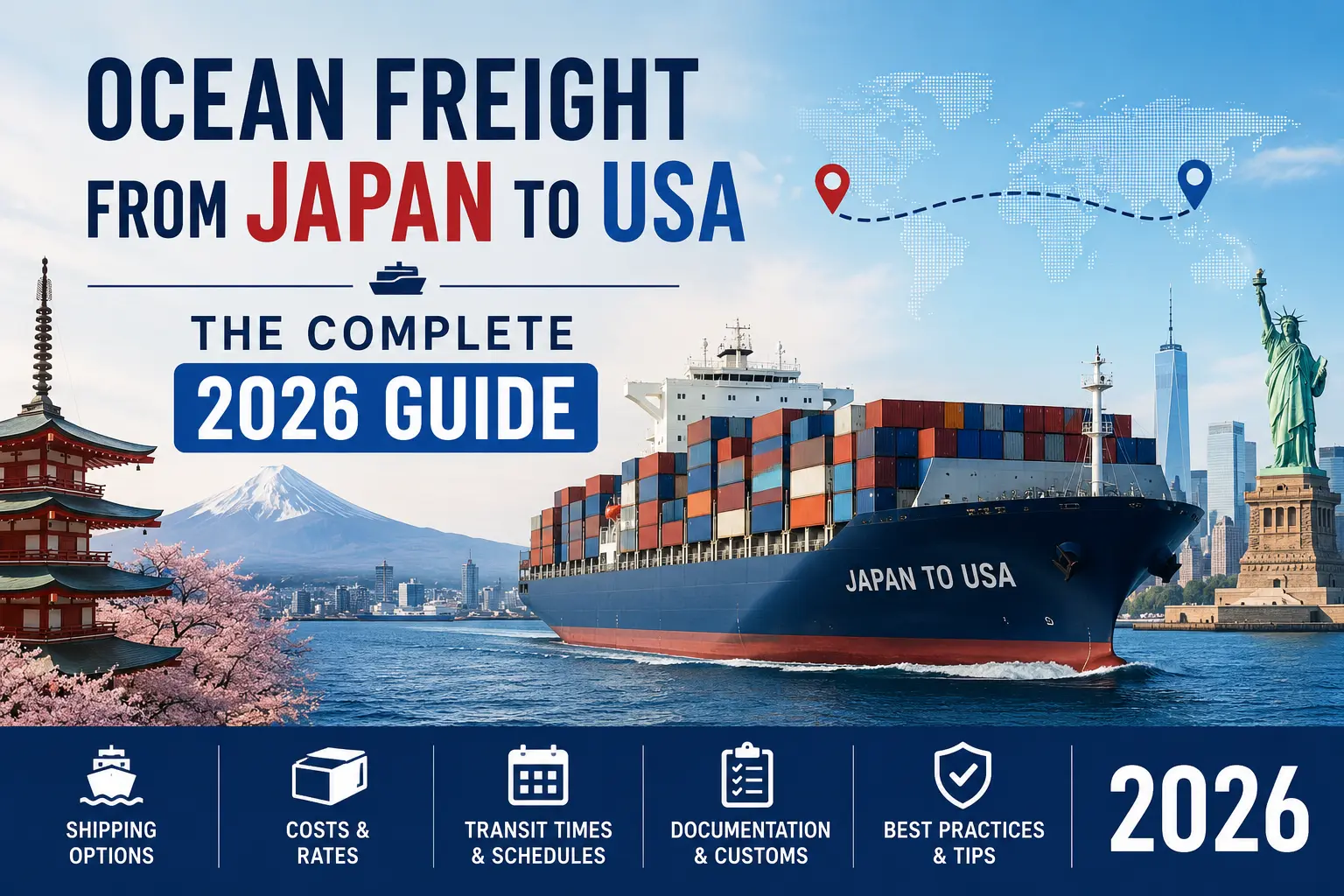 Ocean Freight from Japan to USA The Complete 2026 Guide