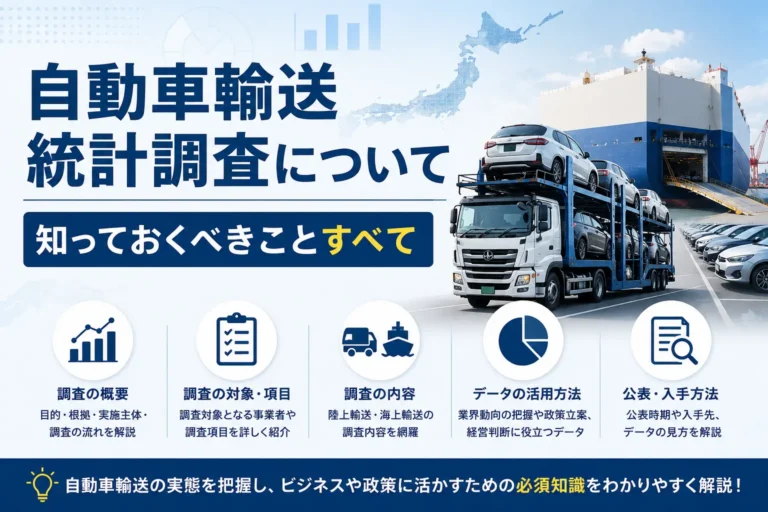 自動車輸送統計調査について知っておくべきことすべて